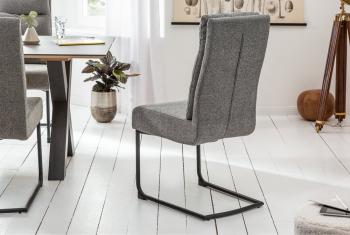 Comfort stoel grijs zwart frame