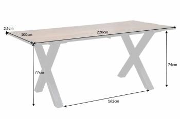 eettafel recycled hout 220 cm