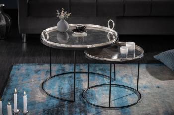Salontafel set zilver zwart