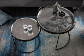 Salontafel set zilver zwart