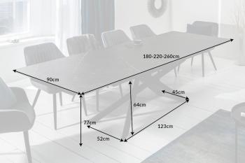 Tafel uitschuifbaar antraciet zwart