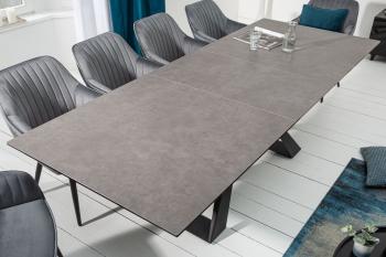 uitschuifbare tafel grijs keramiek 180-230 cm