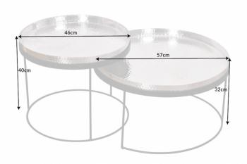 set salontafels goudkleurige dienbladen