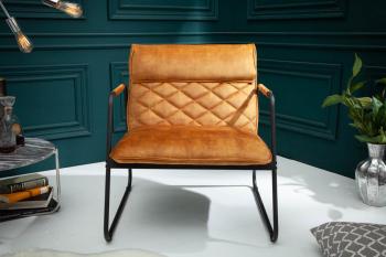 vintage fauteuil mosterdgeel