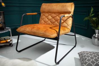 vintage fauteuil mosterdgeel