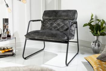 vintage fauteuil grijsgroen