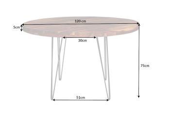 ronde tafel sheesham hout 120 cm