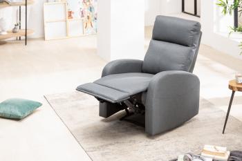 relax fauteuil grijs stof