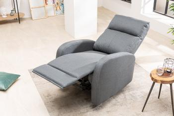 relax fauteuil grijs stof