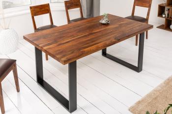 eettafel sheesham hout 140 cm