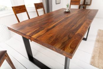 eettafel sheesham hout 140 cm