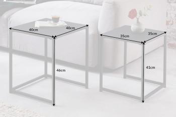 salontafel set zwart metaal