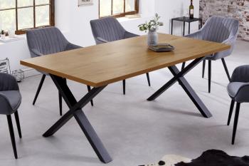 eettafel eikenlook bruin 180 cm