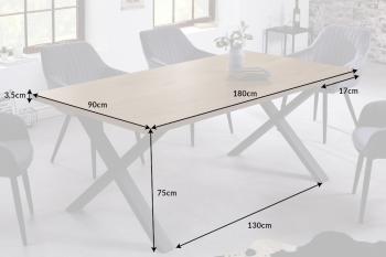 eettafel eikenlook bruin 180 cm