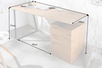 bureau eikenlook 160 cm