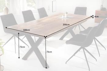 boomstam tafel sheesham 200 cm