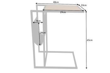 Laptoptafel eikenlook zwart