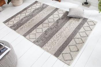 Vloerkleed Ruit grijs beige 240x160 cm