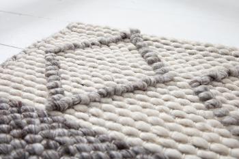 Vloerkleed Ruit grijs beige 240x160 cm