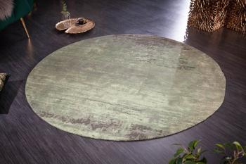 rond vloerkleed groen beige 150 cm