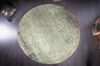 rond vloerkleed groen beige 150 cm