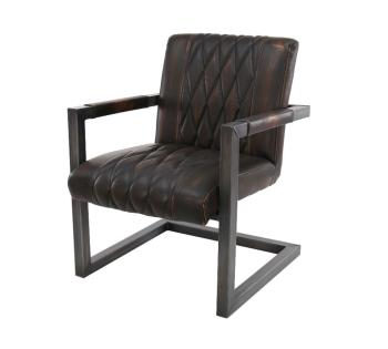 vintage fauteuil bruin