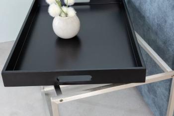 tafelset zwart met dienbladen