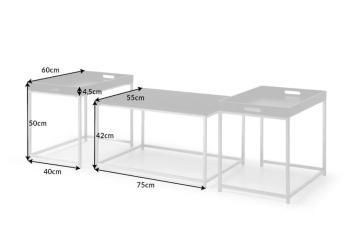 tafelset zwart met dienbladen