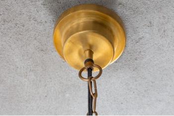 industrial hanglamp goud 43 cm