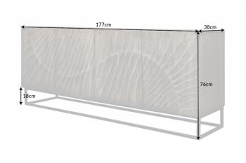 dressoir grijs acaciahout 177 cm