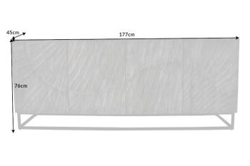 dressoir grijs acaciahout 177 cm