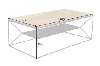 salontafel eiken metaal 110 cm