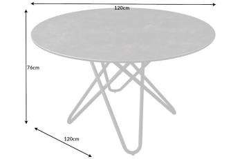ronde tafel keramiek antraciet 120 cm