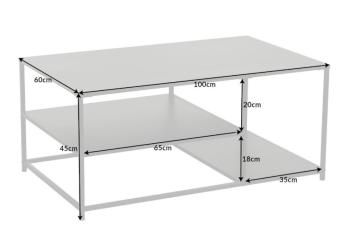 salontafel zwart metaal 100 cm