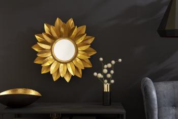 wandspiegel zonnebloem goud