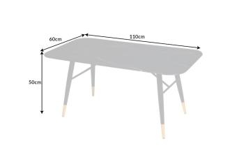 Hoge salontafel grijs marmerlook 110 cm