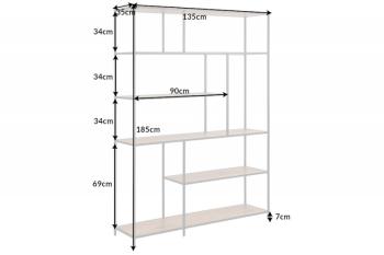 vakkenkast Slim eikenlook 135 cm