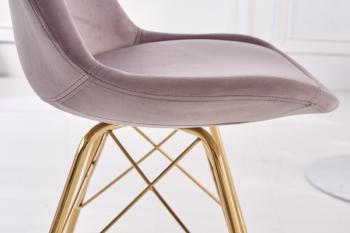 stoel roze met gouden poten