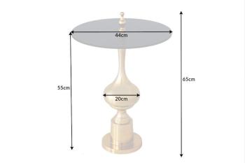 Ronde bijzettafel goud zwart
