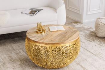 Salontafel goud mango 80 cm