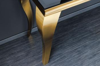 Sidetable barok goud zwart glas