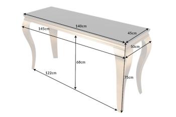 Sidetable barok goud zwart glas