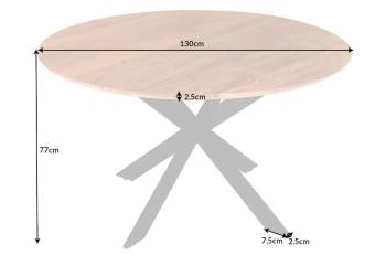 ronde eettafel 130 cm acacia hout