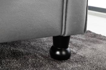 chesterfield bankstel fluweel grijs