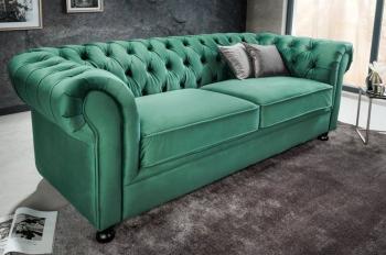 bankstel fluweel groen