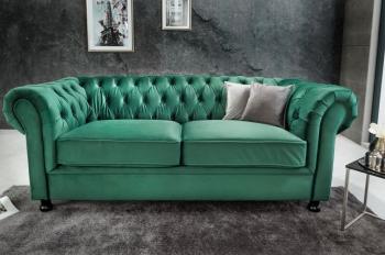 bankstel fluweel groen