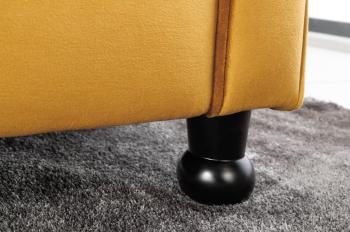 chesterfield 3-zitsbank fluweel geel