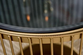 variation design salontafel goud zwart glas
