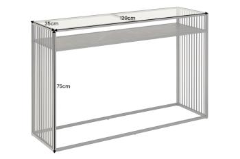 sidetable marmerlook metaal 120 cm