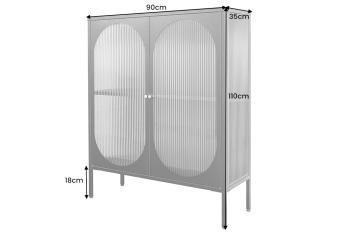 half hoge vitrinekast Parijs metaal 110 cm